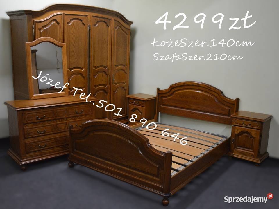 Piękna Sypialnia Dębowa Meble do sypialni śląskie