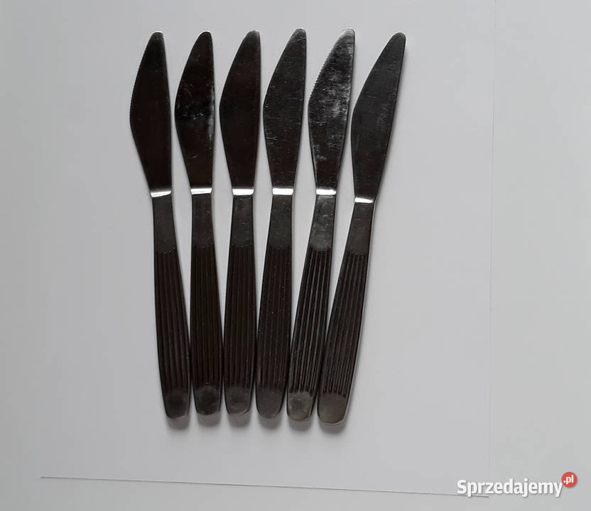 Noże 4 PASECZKI PASKI Gerlach sztućce PRL Dąbrowa Górnicza sprzedam