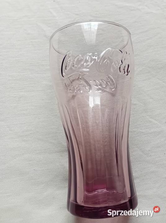 Fioletowa kolekcjonerska szklanka Coca Cola Koźminek