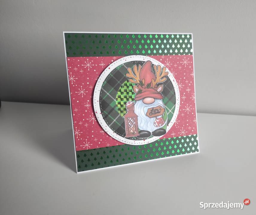 Kartka świąteczna ręcznie robiona na Boże łódzkie Łódź