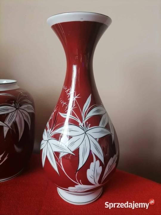 Trzy wazony Spechtsbrunn Handgemalt 1970 Wałbrzych