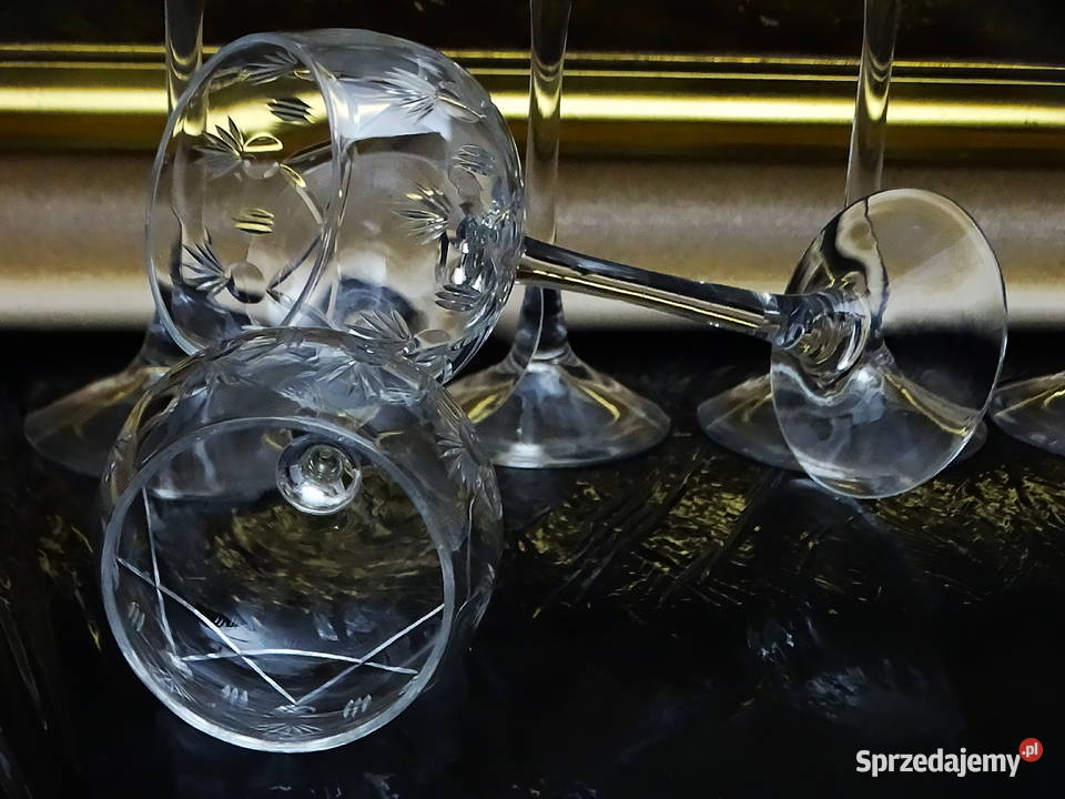 Kieliszki kryształowe zestaw 6 sztuk ręcznie Biłgoraj