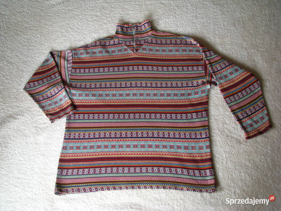 Bluza golf rozpinany pod szyją z geometrycznymi Bluzki i koszule