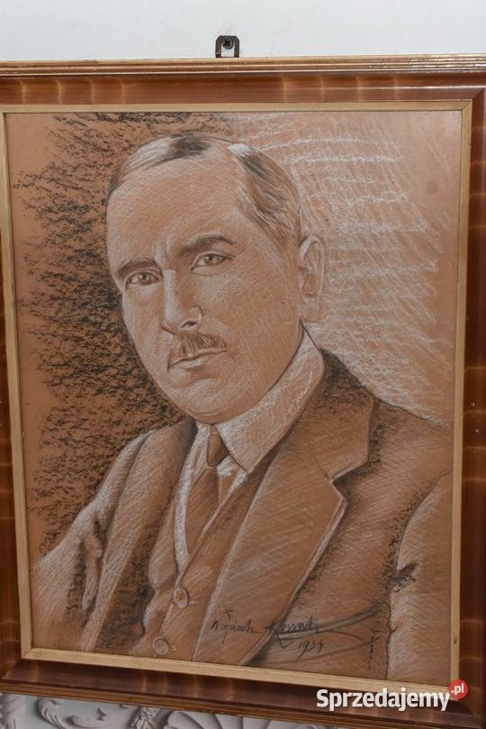 Wojciech Kossak 1934 Portret Roman Dmowski Kraków