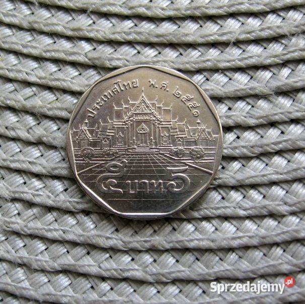 Tajlandia 5 Baht 2008r Stary i Nowy Awers Numizmatyka Kalisz