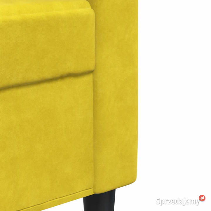 Sofa 3osobowa żółty 180 tapicerowana aksamitem mazowieckie