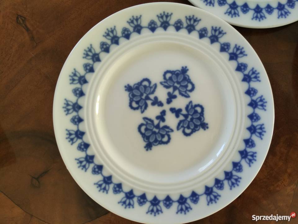 Porcelana kobalt podszkliwny Melitka talerzyki Porcelana i szkło Ropa