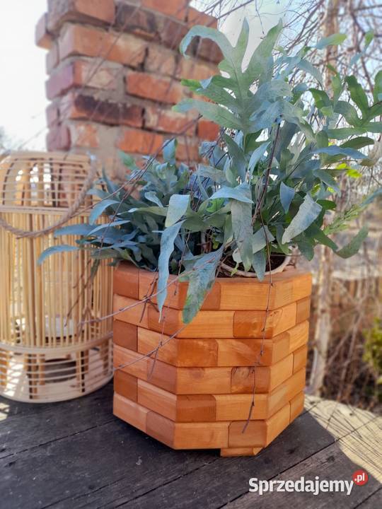 Donica drewniana sosnowa OŚMIOKĄTNA Ogród Kalety
