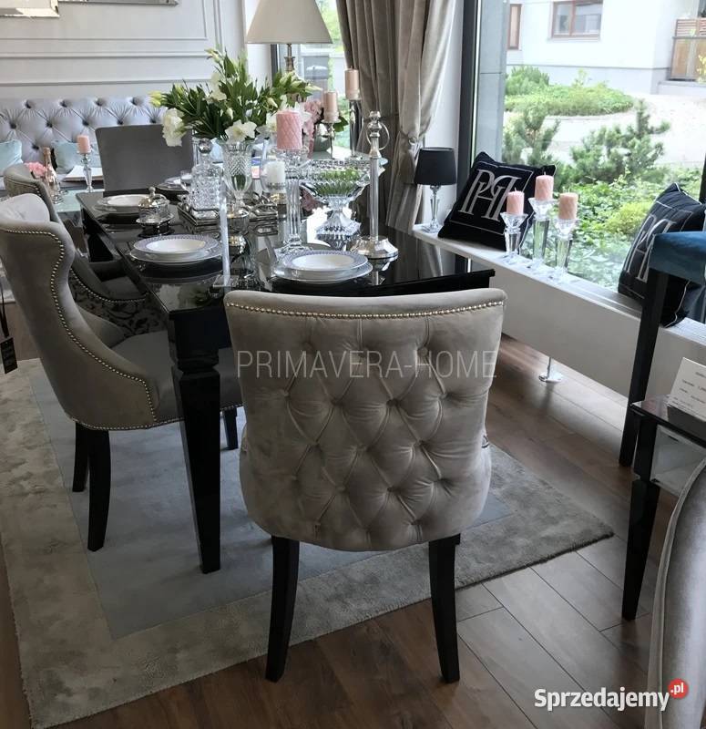 Krzesło glamour z pikowanym oparciem klasyczne 58cm Warszawa sprzedam