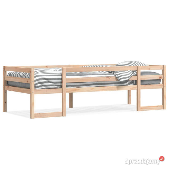 Rama łóżka dzieci drewno sosnowe 90x200 WM846864 61cm Warszawa