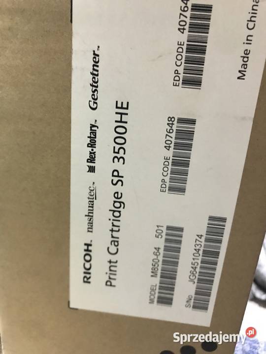 TONER RICOH SP 3500 HE ORYGINAŁ dolnośląskie Wałbrzych