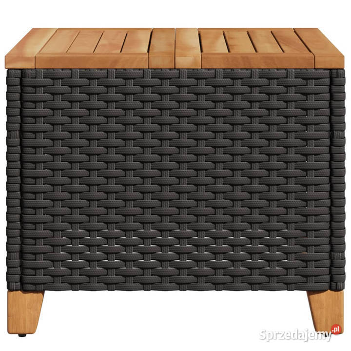 Stolik ogrodowy czarny 45x45x37 polirattan i Warszawa