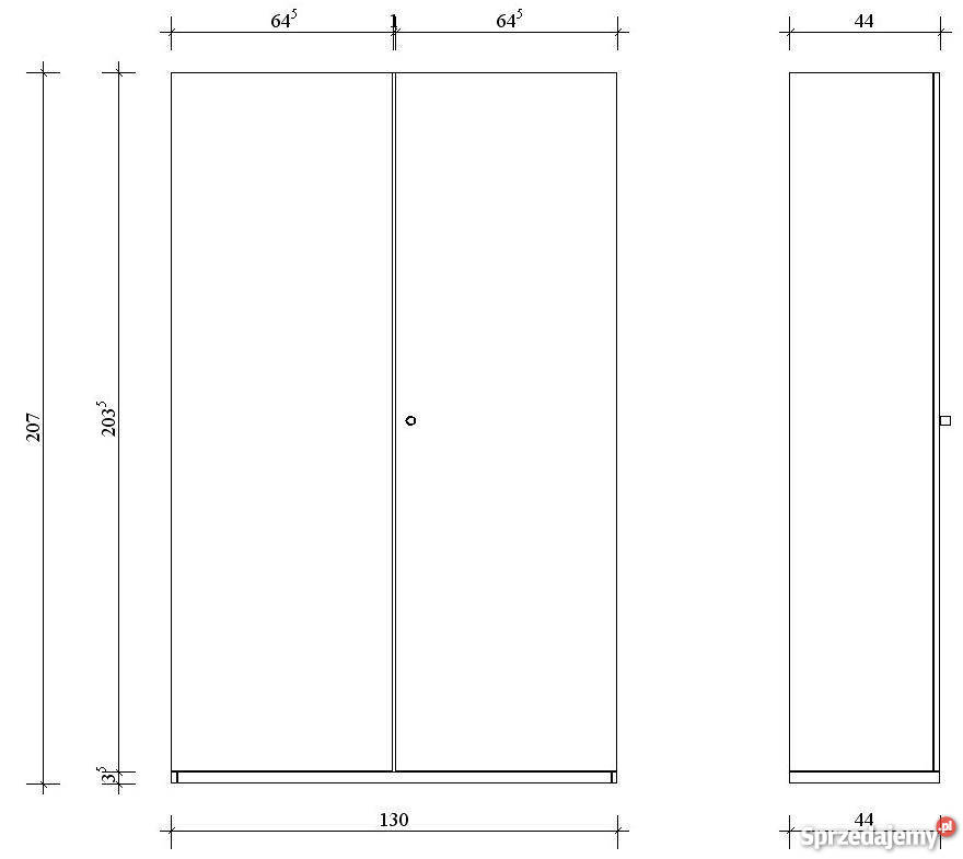 Szafa biurowa biała 130 x 207 Leszno
