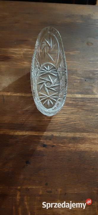 Kryształowa podłużna misa w kształcie łodeczki Wrocław