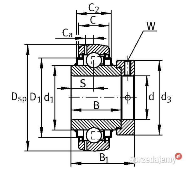 Wkład łożyska 40x80x563 SKF XGGE40KRRB Kamionna