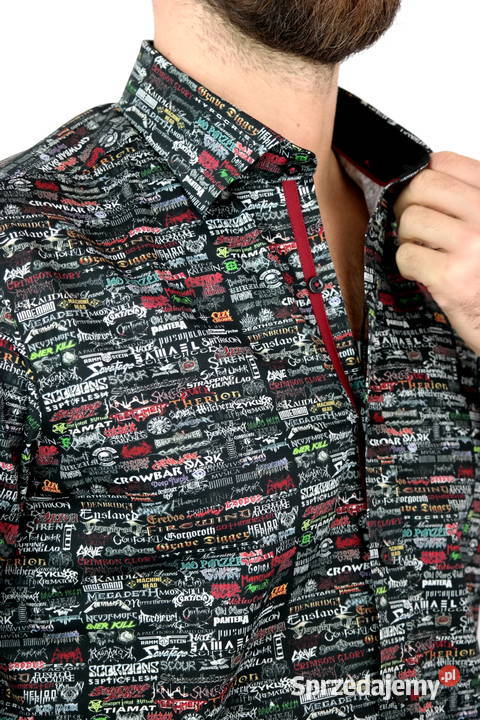 DANIEL BESSI Koszula Męska Fb091 Zespoły wielkopolskie Ostrów Wielkopolski