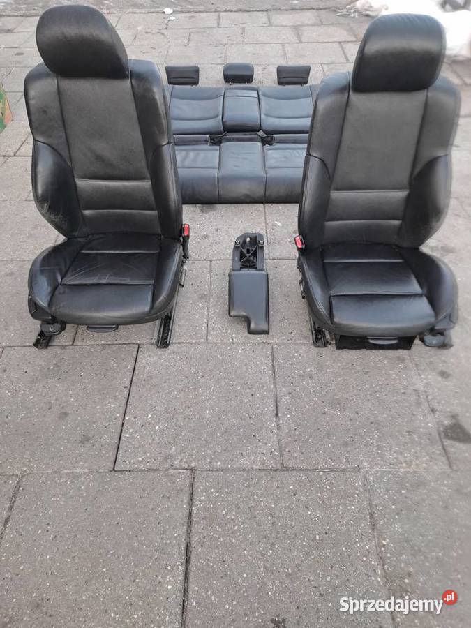 BMW E46 sedan komplet foteli skóra plus Fotele i kanapy śląskie Jastrzębie-Zdrój