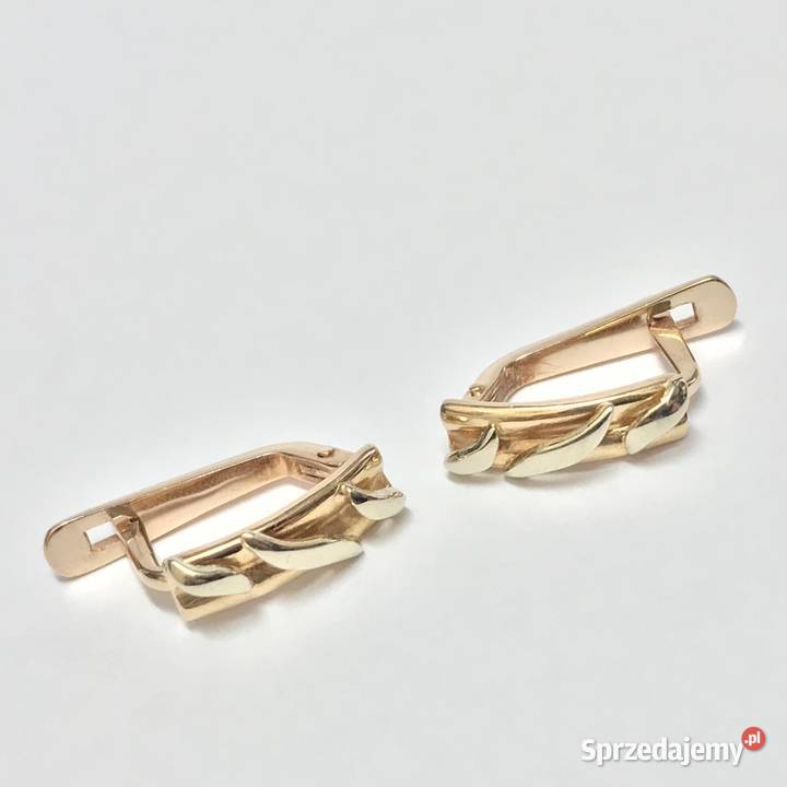 Złote KOLCZYKI 14K pięknie ZDOBIONE cudowne