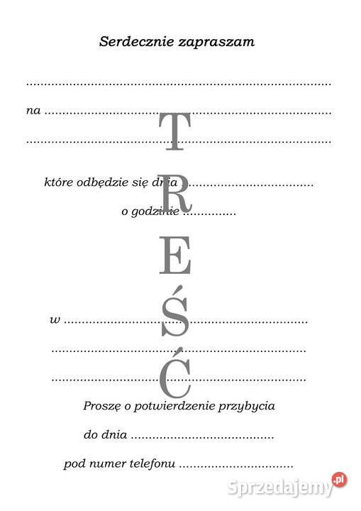 Zaproszenia uniwersalne na różne okzje urodziny śląskie Dąbrowa Górnicza