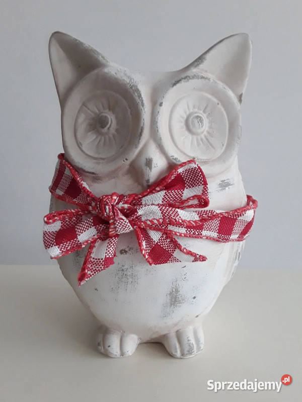 Ceramiczna sowa z kokardą Warszawa