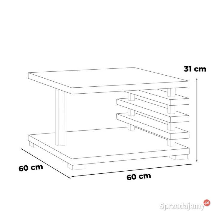 Stolik Kawowy Drewniany Nosto 60 Nowoczesny Do 31cm Stoliki kawowe i ławy Meble