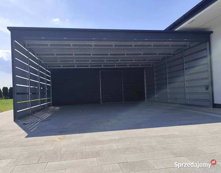 DUŻY CARPORT Zadaszenie na pojazd Schowek