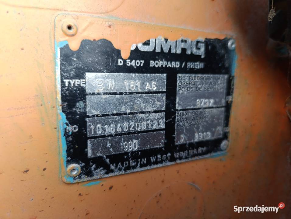 Walec Bomag BW 161 A6 wielkopolskie Gniezno