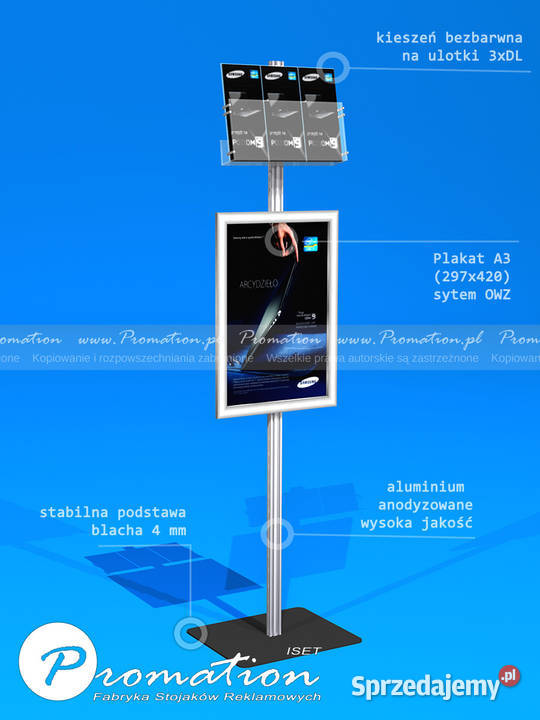 Stojaki informacyjne na plakat A3 i ulotki A4 A5 dolnośląskie Wrocław wyposażenie