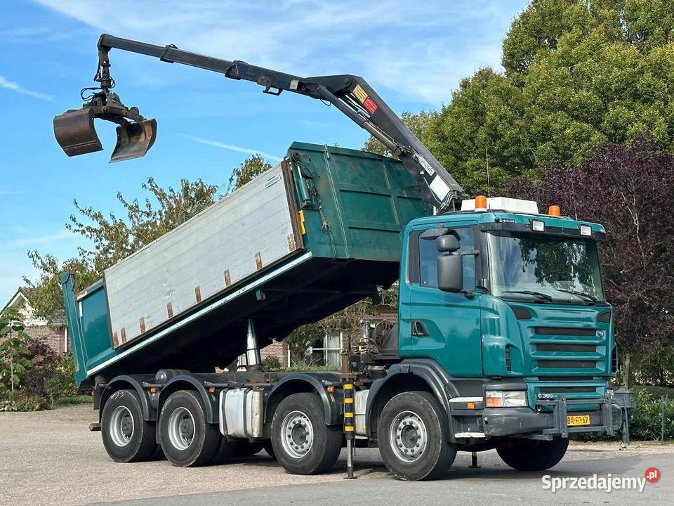 Wywrotka 8x4 z dzeigiem bordmatic Scania Warszawa
