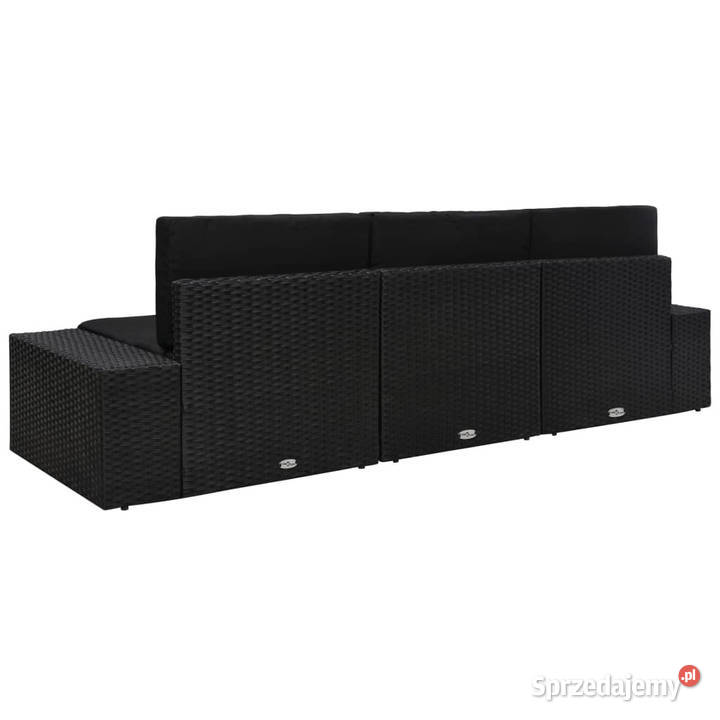 Sofa modułowa 3osobowa rattan PE czarna WM49506 mazowieckie Warszawa sprzedam