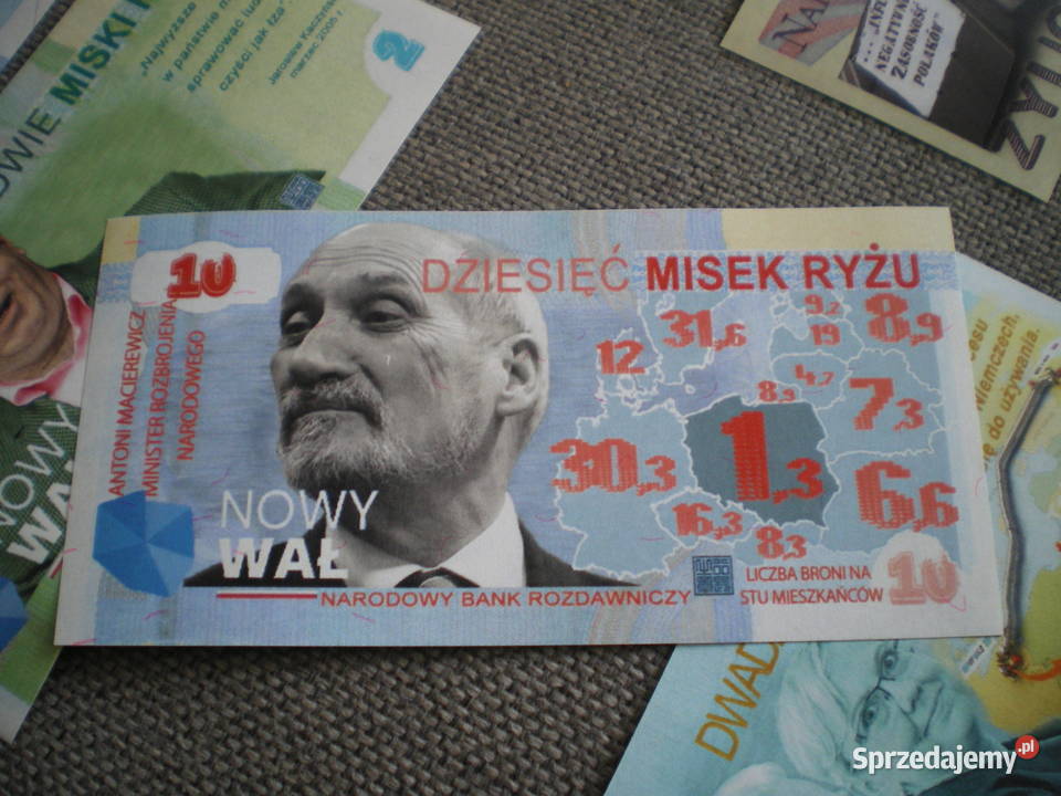 zestaw śmiesznych banknotów Strzelce Opolskie sprzedam