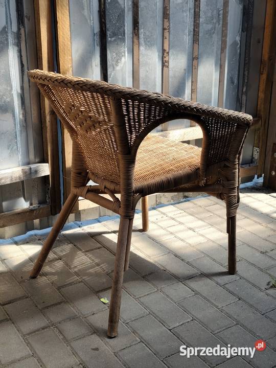Krzesło Fotel rattanowy IKEA AGEN styl boho Krzesła ogrodowe