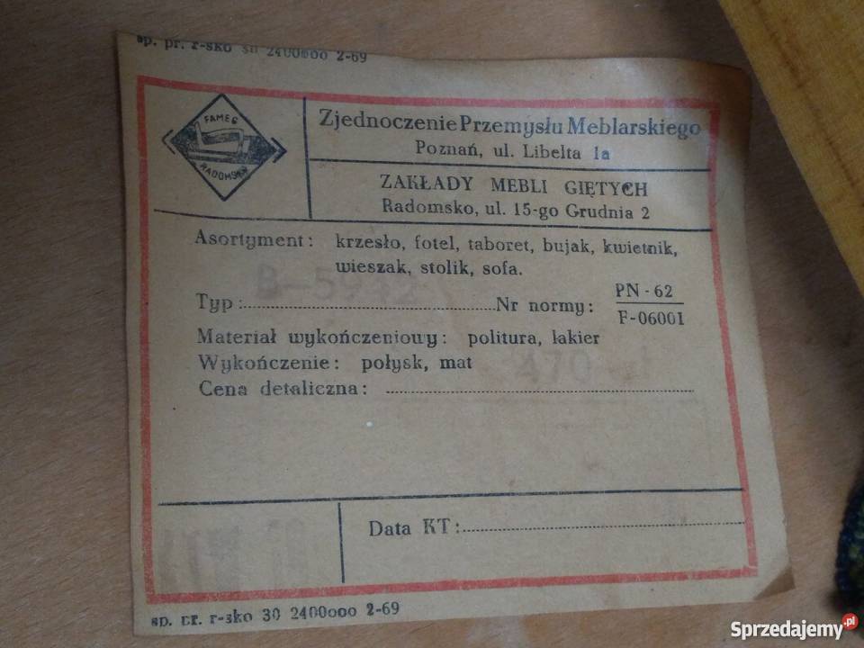 FAMEG RADOMSKO krzesło drewniane tapicerowane Warszawa