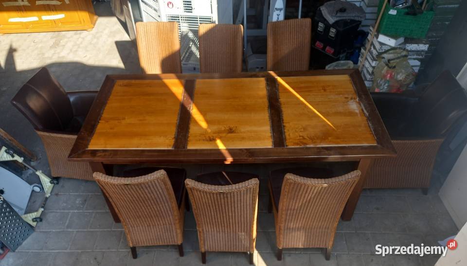 Stół I 8 krzeseł dolnośląskie Łagiewniki sprzedam