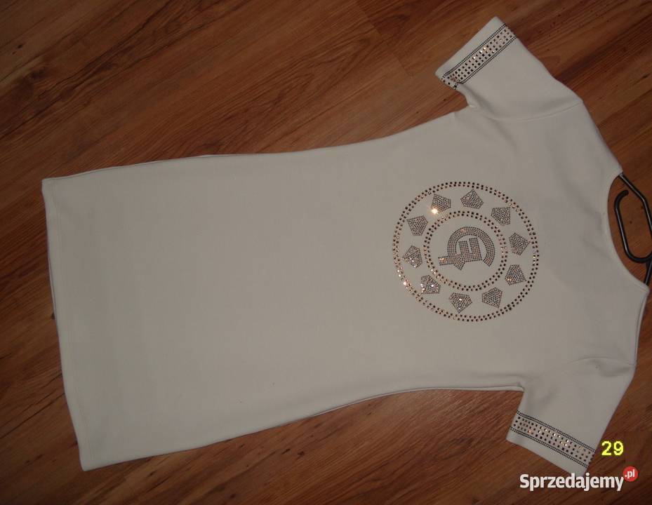 śmietankowa sukienka CHERLIZE FASHION ozdobne wielkopolskie Rawicz sprzedam