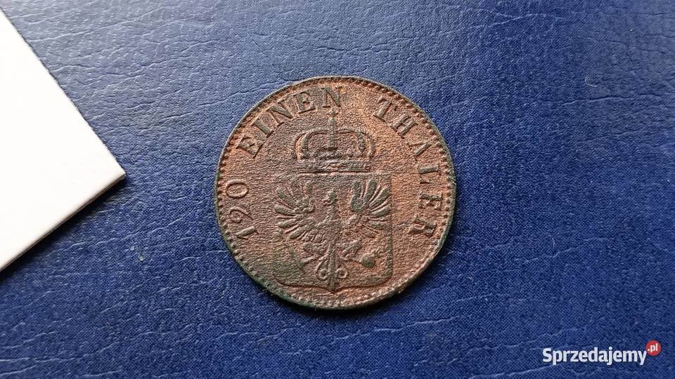 Stare monety 3 fenigi 1854 Niemcy Lesko