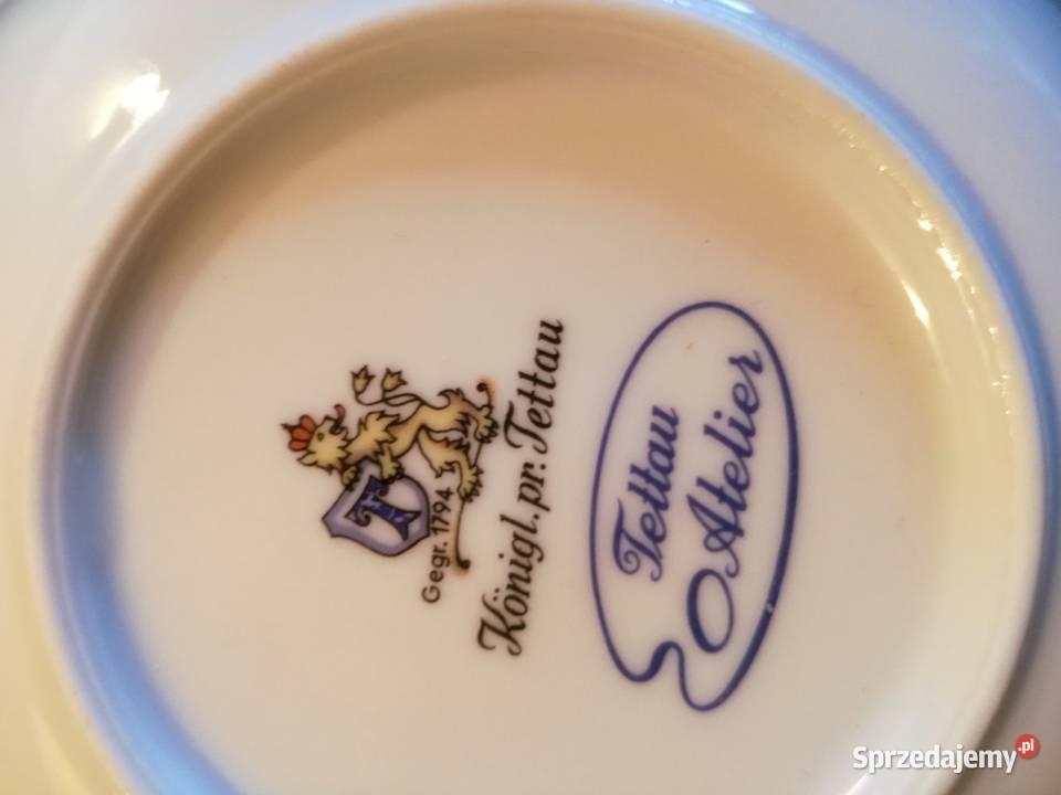Przepiękny talerzyk miseczka porcelana Tettau śląskie