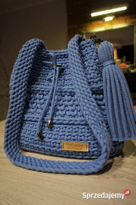 Torba torebka ze sznurka bawełn handmade Józefów
