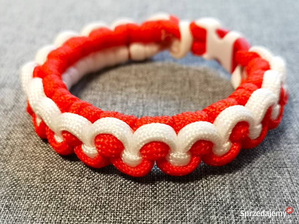 Bransoletka z paracordu splot Half Hitch świętokrzyskie