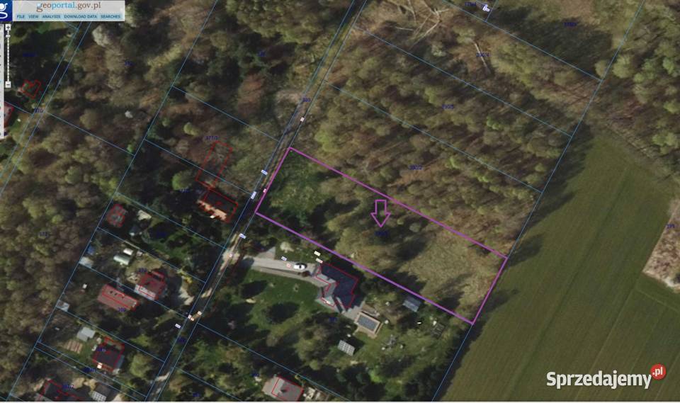 działka budowlana 3001 m plan miejscowy budowlana Anielin Swędowski