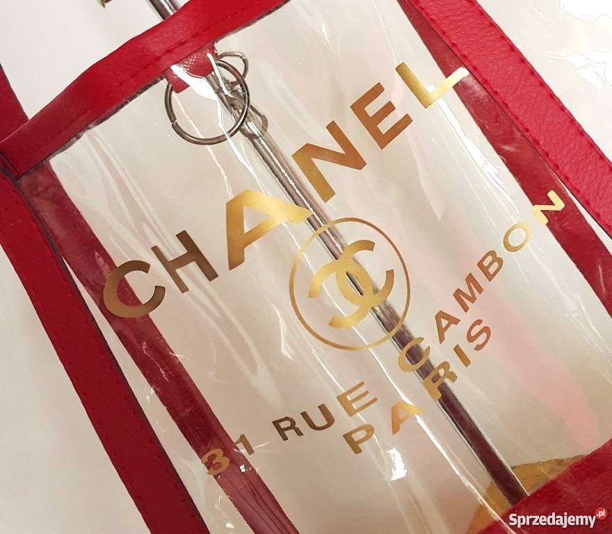 CHANEL TRANSPARENTNA TOREBKA PLAŻOWA CC WOREK Torby i torebki Bydgoszcz