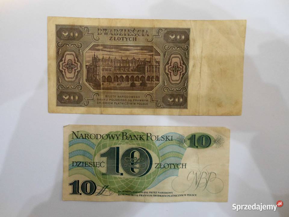 Dwadzieścia cztery polskie banknoty Bukowo