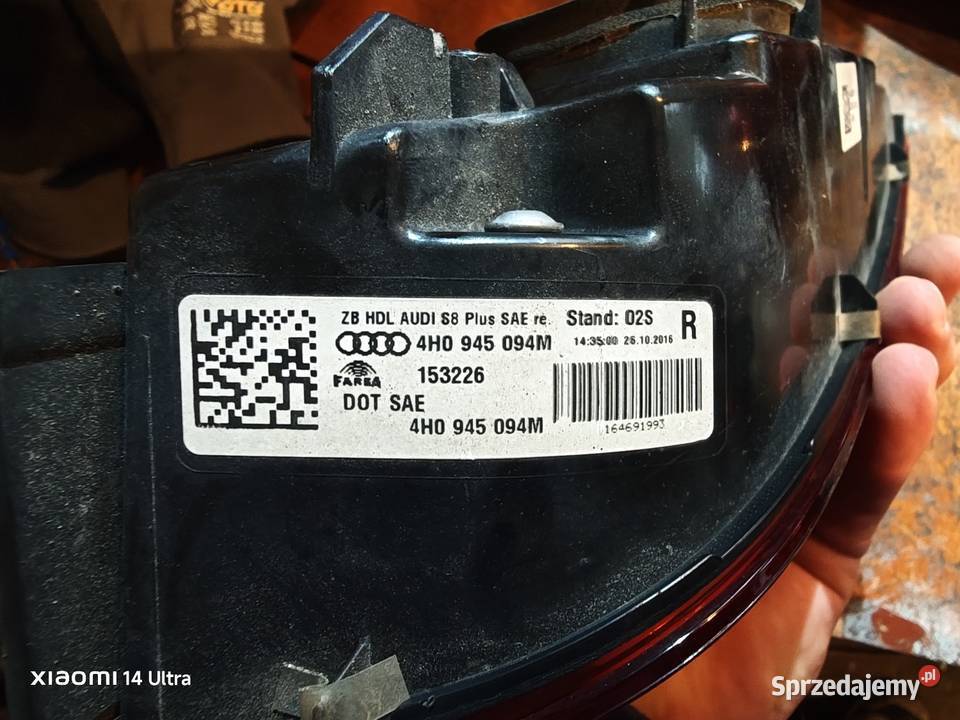 Audi A8 S8 plus Lampy USA