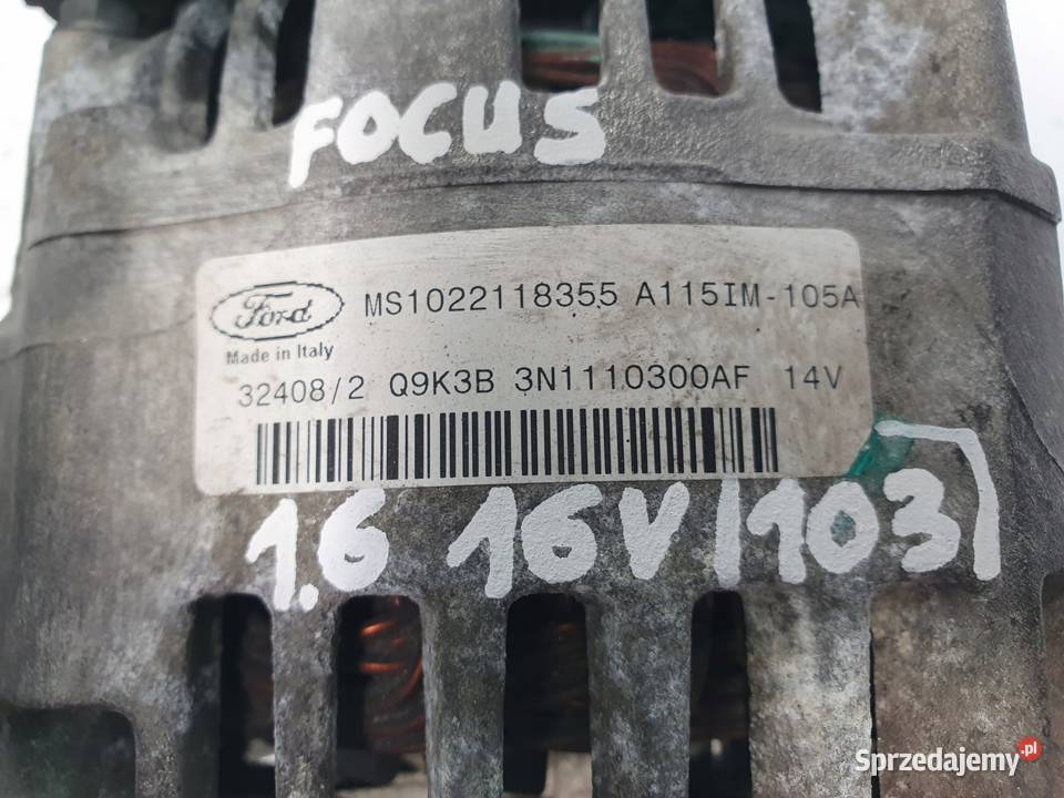 ALTERNATOR Ford C Focus MK2 16 16V MS1022118355 Chełm