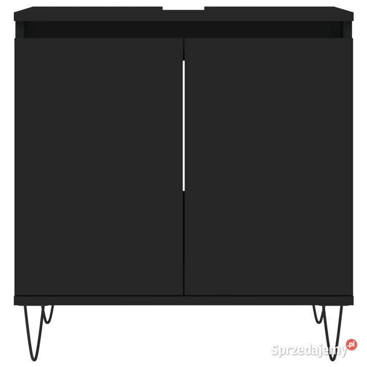 Szafka łazienkowa czarna 58x33x60 materiał Warszawa