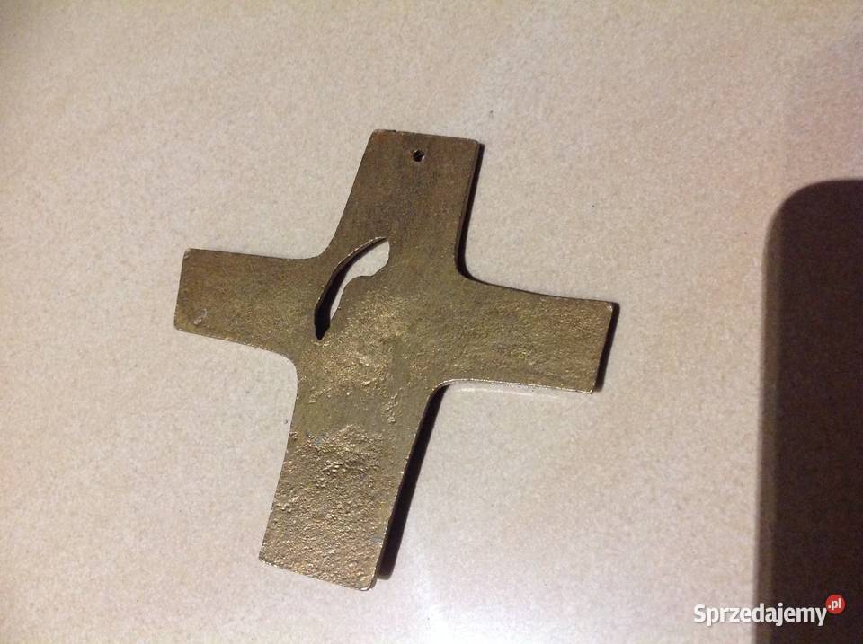 Krzyż Płaskorzeźba z Brązu Krucyfiks Jezus z Nowa Sól