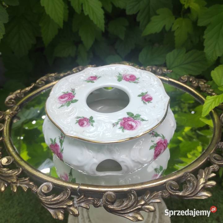 PRZEPIĘKNY PORCELANOWY PODGRZEWACZ BOGATE Pabianice