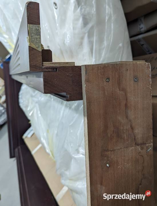 Drzwi używane lite drewno kolor mahoń z ramą Wiślinka sprzedam
