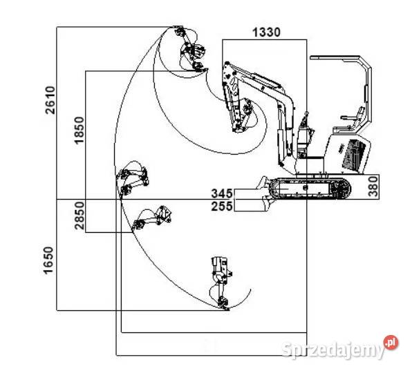 Koparka Kraft KE10 proline Dostępna ręki Farmtrac