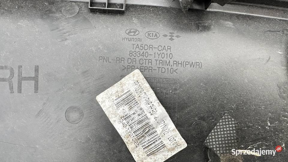 Kia Picanto II Boczek Tapicerka Drzwi Prawa Tył Radziszów